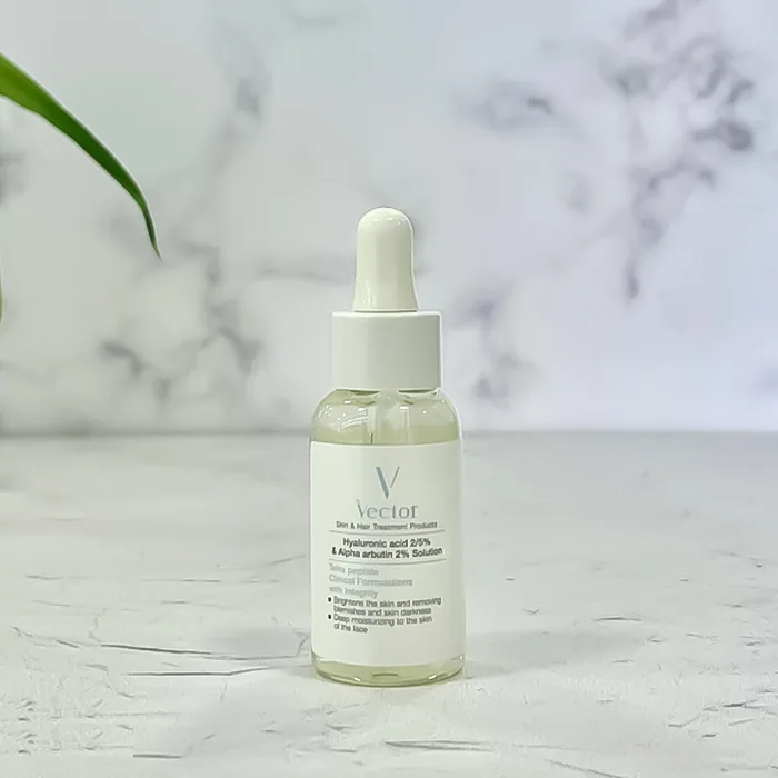 سرم هیالورونیک اسید و آلفا آربوتین وکتور مدل Hyaluronic & Alpha Arbutin حجم 30 میلی لیتر