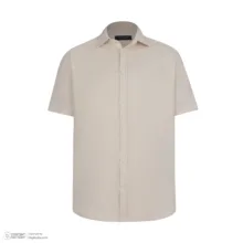 پیراهن آستین کوتاه یقه برگردان مردانه پاتن جامه مدل کتان کد MC8113