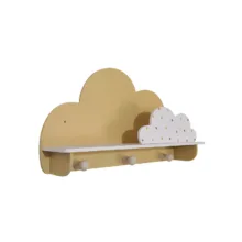 شلف دیواری اتاق کودک طرح ابر مدل MKids52-Cream