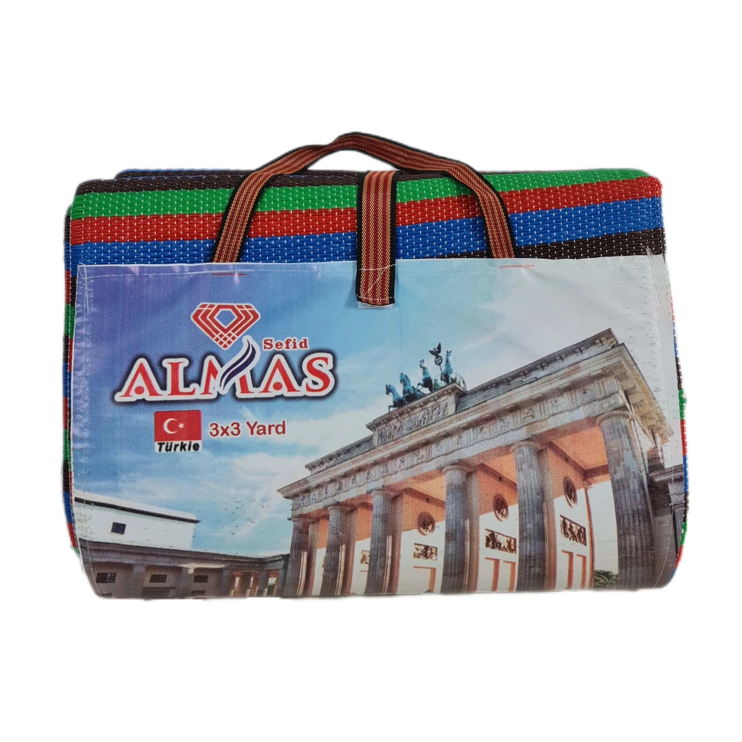 زیر انداز سفری 12 نفره الماس مدل حصیری 7.5