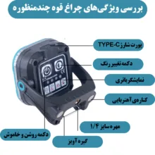 چراغ اضطراری مدل W8129 با نور چند رنگ