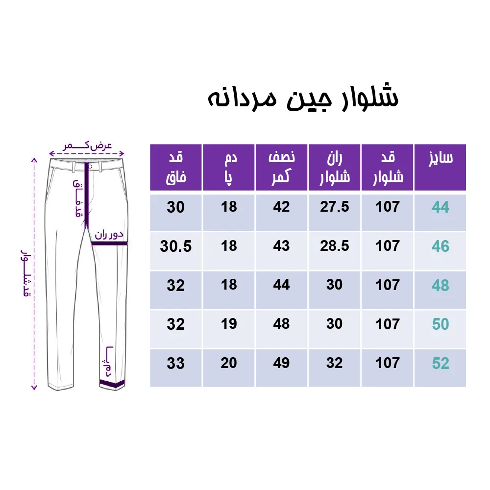 شلوار جین راسته مردانه