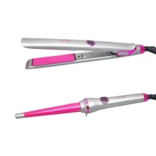 اتو مو لایچی مدل L-13 به همراه فر کننده مو مدل 01