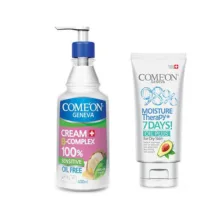 کرم مرطوب کننده کامان (comeon) مدل Oil Free Bcomplex حجم 400 میلی‌لیتر+کرم کامان (comeon)مدلOil plus حجم 75 میلی‌لیتر