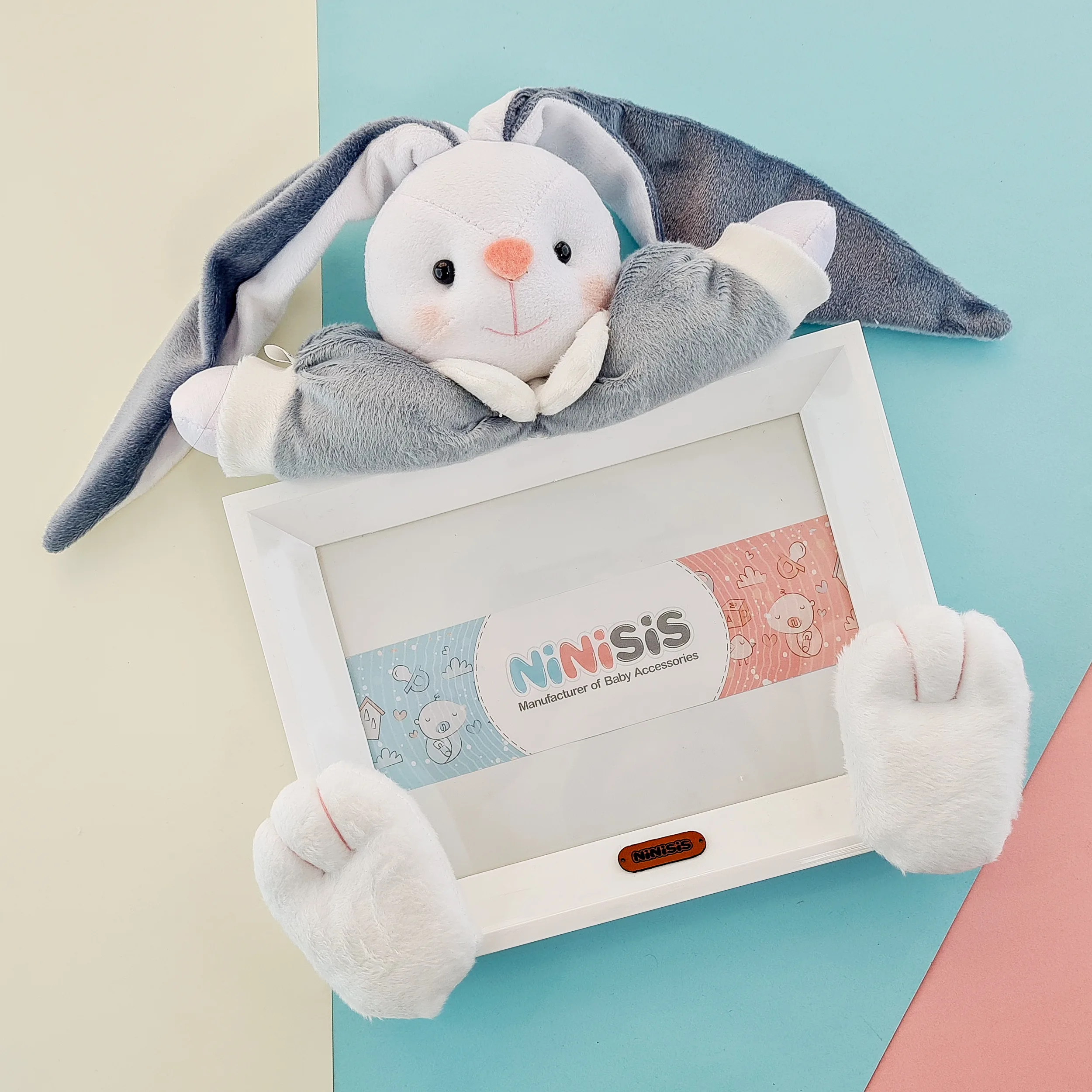 قاب عکس کودک نی نی سیس مدل خرگوش رابیت کد 13x18 Gry