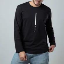 تی شرت آستین بلند مردانه باینت مدل 559-1 رنگ مشکی