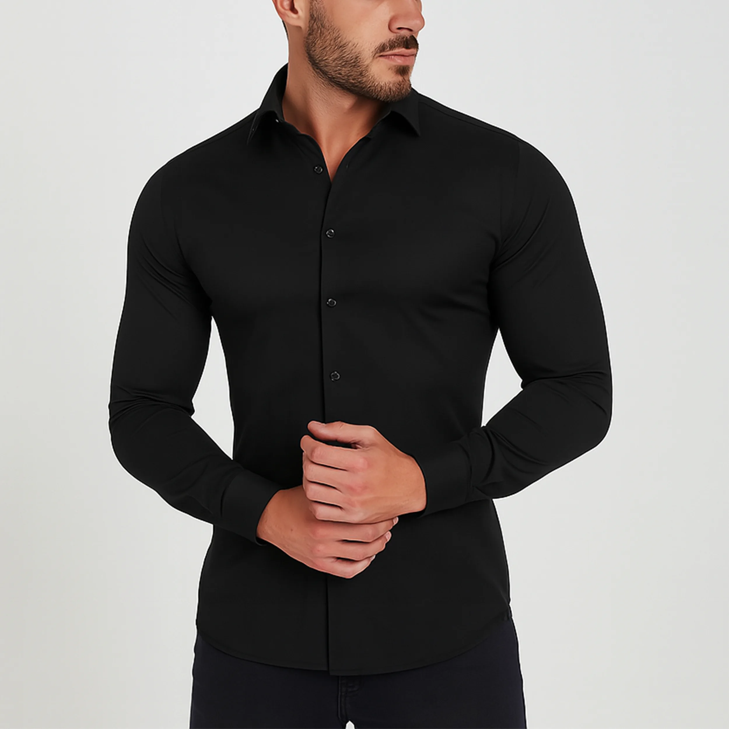 پیراهن آستین بلند مردانه ابراف مدل آدرین ADTA01