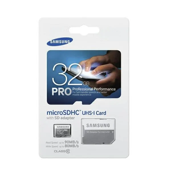 کارت حافظه microSDXC سامسونگ مدل Pro کلاس 10 استاندارد UHS-I سرعت 90MBps ظرفیت 32 گیگابایت به همراه آداپتور SD