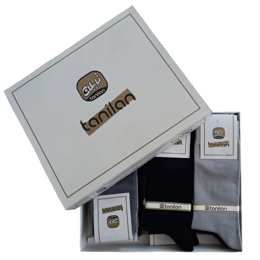 جوراب نانو ساق بلند مردانه تانیلان مدل 1498 بسته 6 عددی