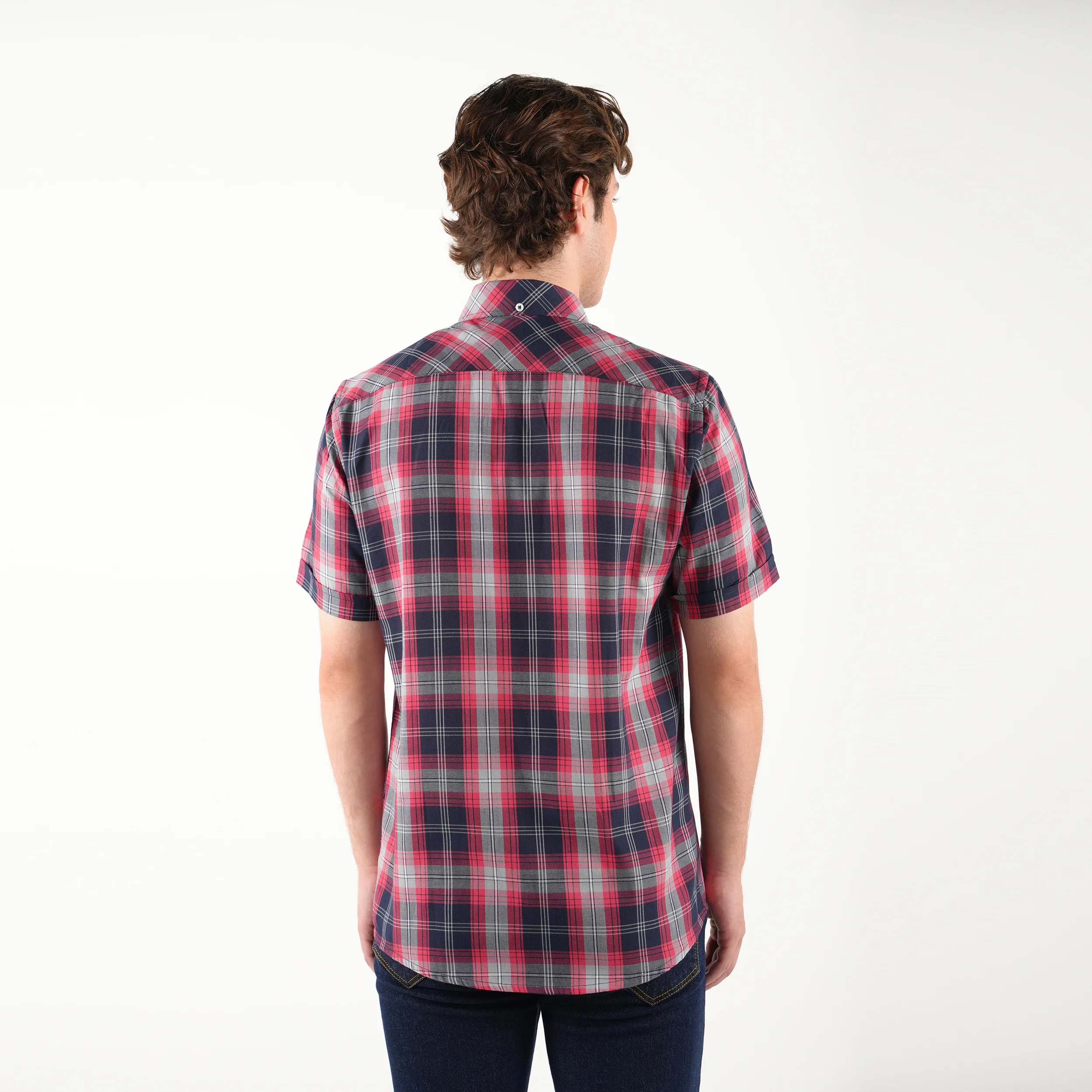 پیراهن آستین کوتاه یقه برگردان مردانه پاتن جامه مدل 04MR8091