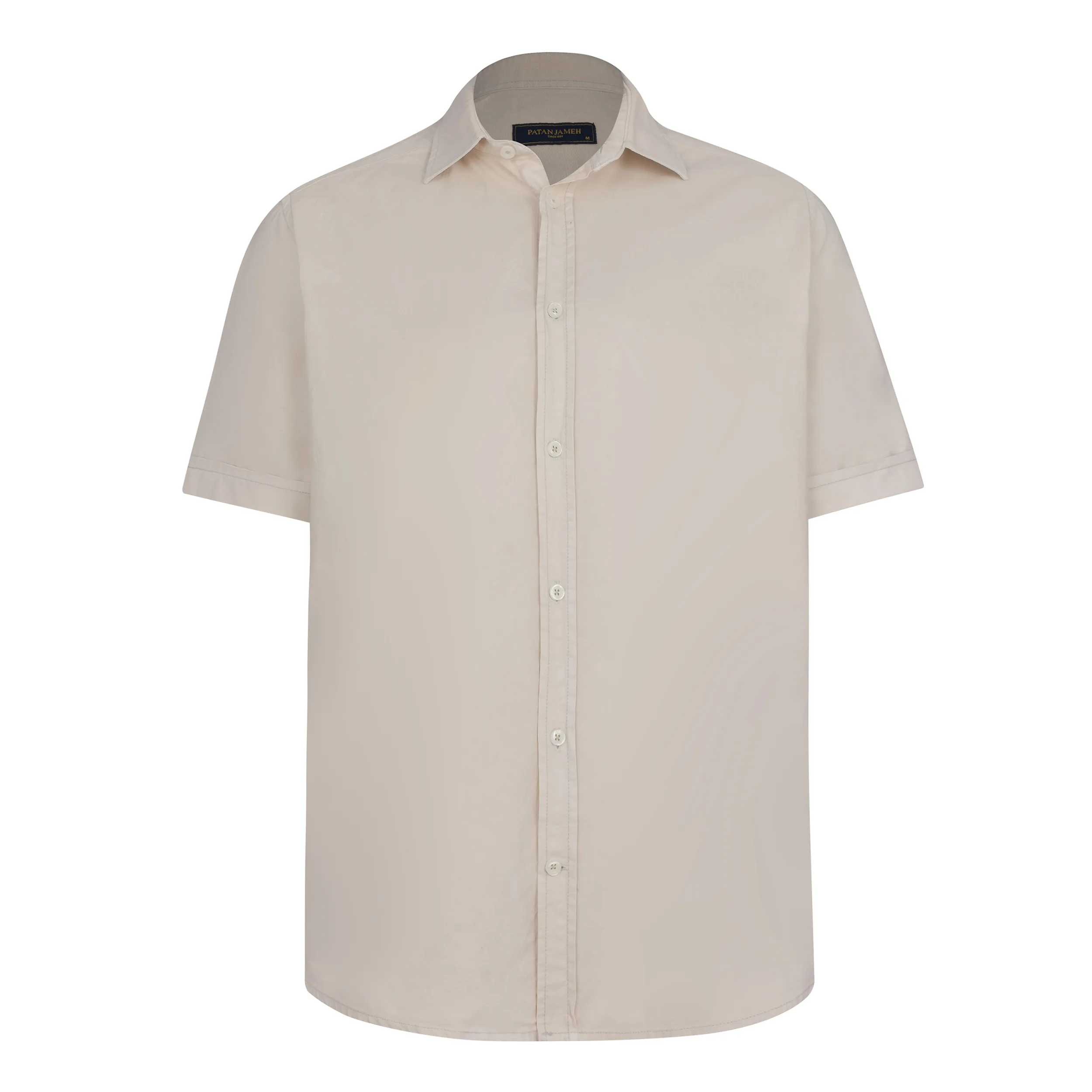پیراهن آستین کوتاه یقه برگردان مردانه پاتن جامه مدل کتان کد MC8113