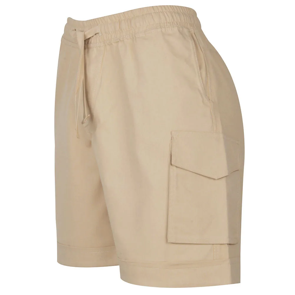 شلوارک مردانه دل مد گروپ مدل 249016809 کتان رنگ کرم