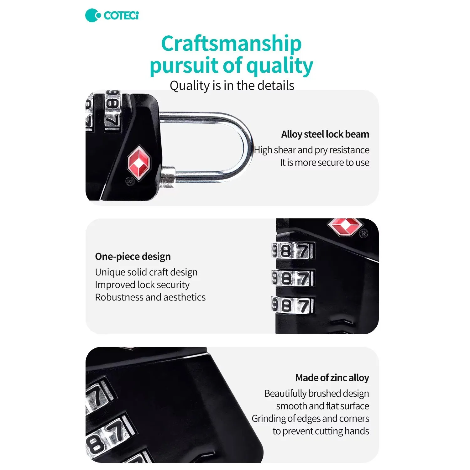 قفل چمدان کوتتسی مدل TR-006