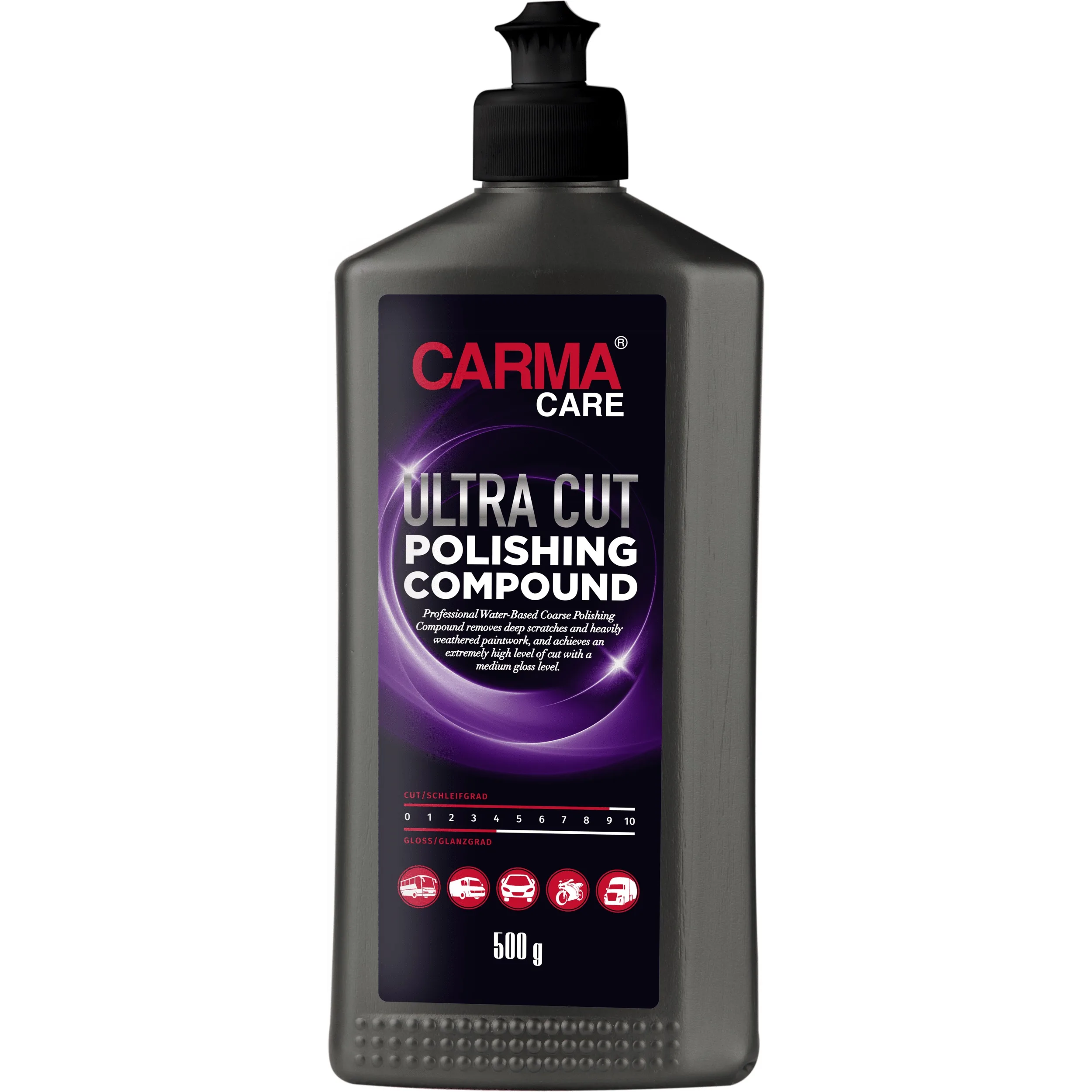 پولیش رنگ بدنه خودرو کارماکر مدل بسیار زبر ULTRA CUT وزن 500 گرم