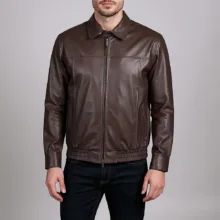 کت چرم مردانه چرم مشهد مدل K0633-088-54