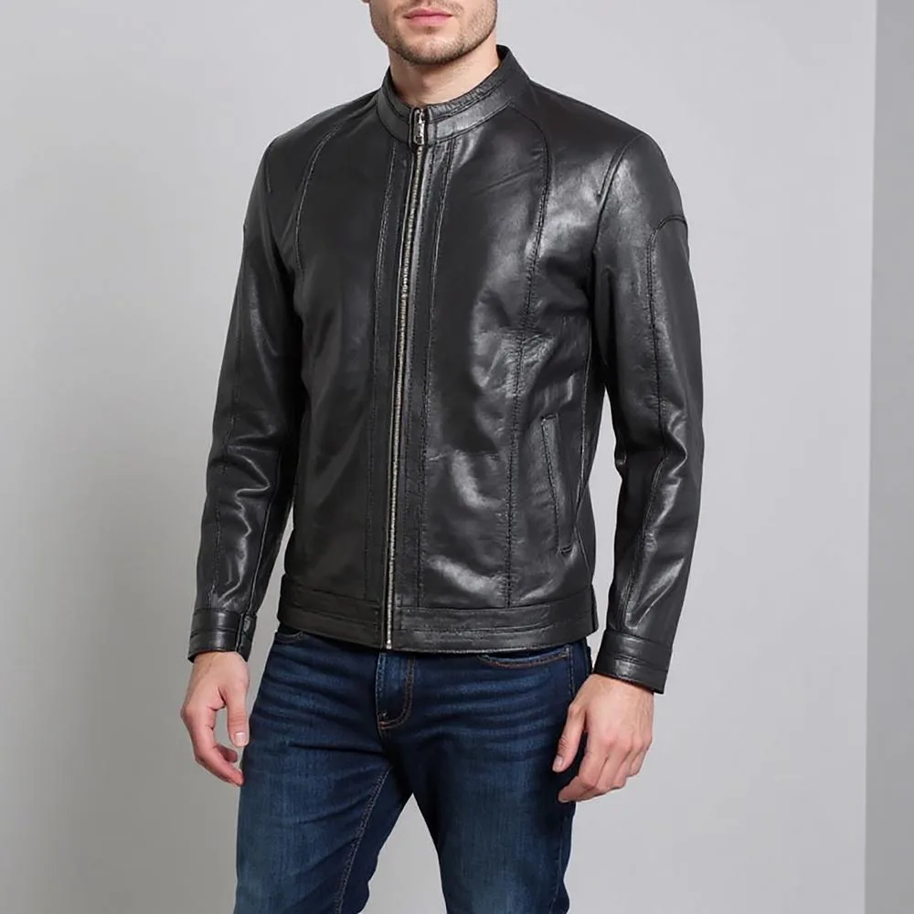 کت چرم مردانه چرمیران مدل شانون