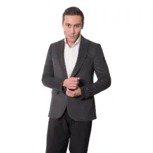 کت مردانه مدل SSTT رنگ ذغالی