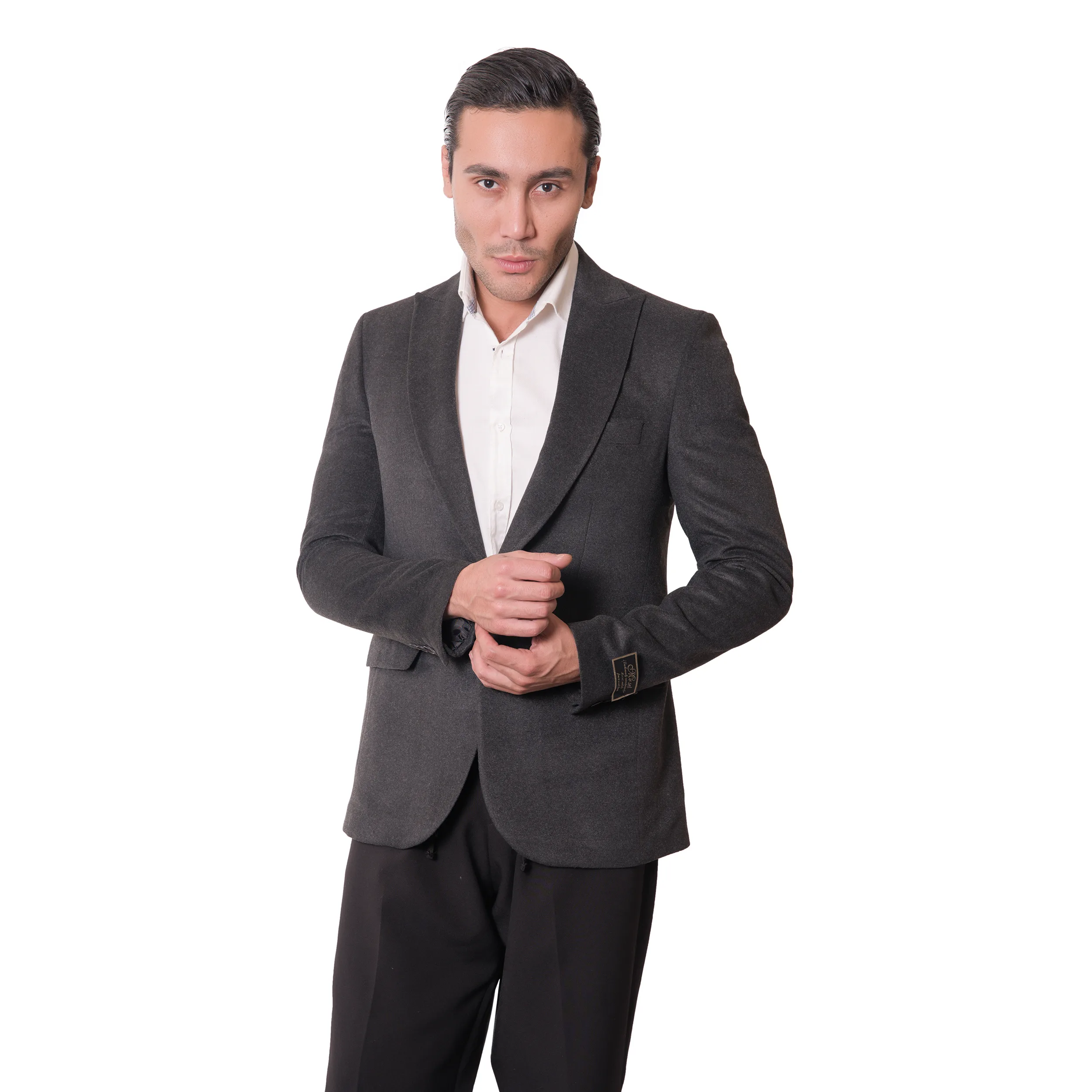 کت مردانه مدل SSTT رنگ ذغالی