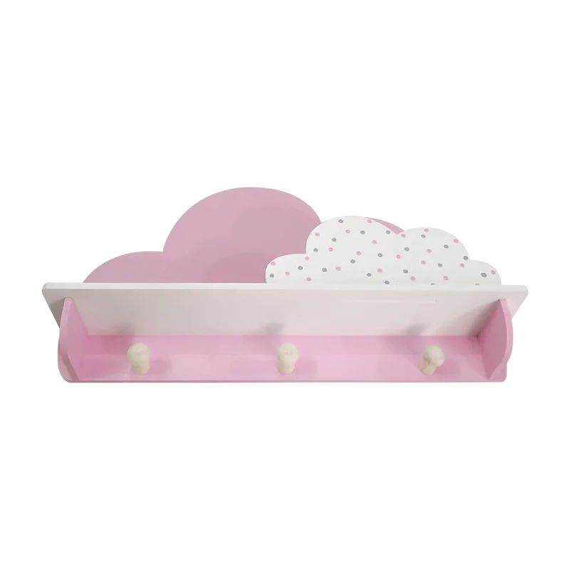 شلف دیواری اتاق کودک طرح ابر مدل MKids52-Pink