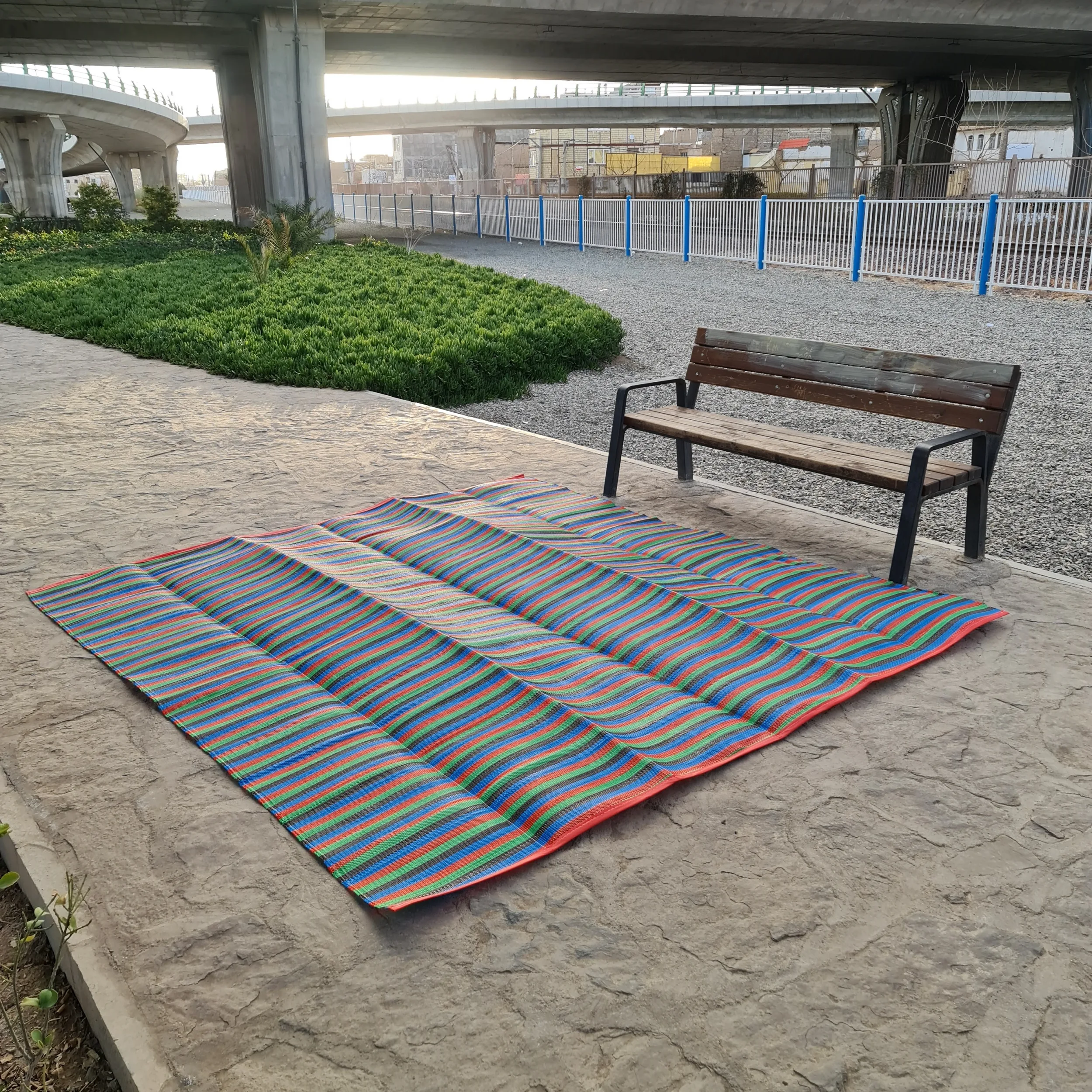 زیر انداز سفری 12 نفره الماس مدل حصیری 7.5