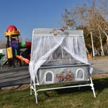 گهواره نوزاد شادی مدل مخمل طرح باغ وحش