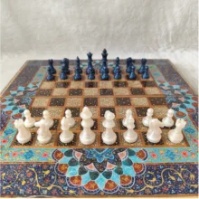 مهره شطرنج مدل رخ سنگ کد SS22 مجموعه 32 عددی