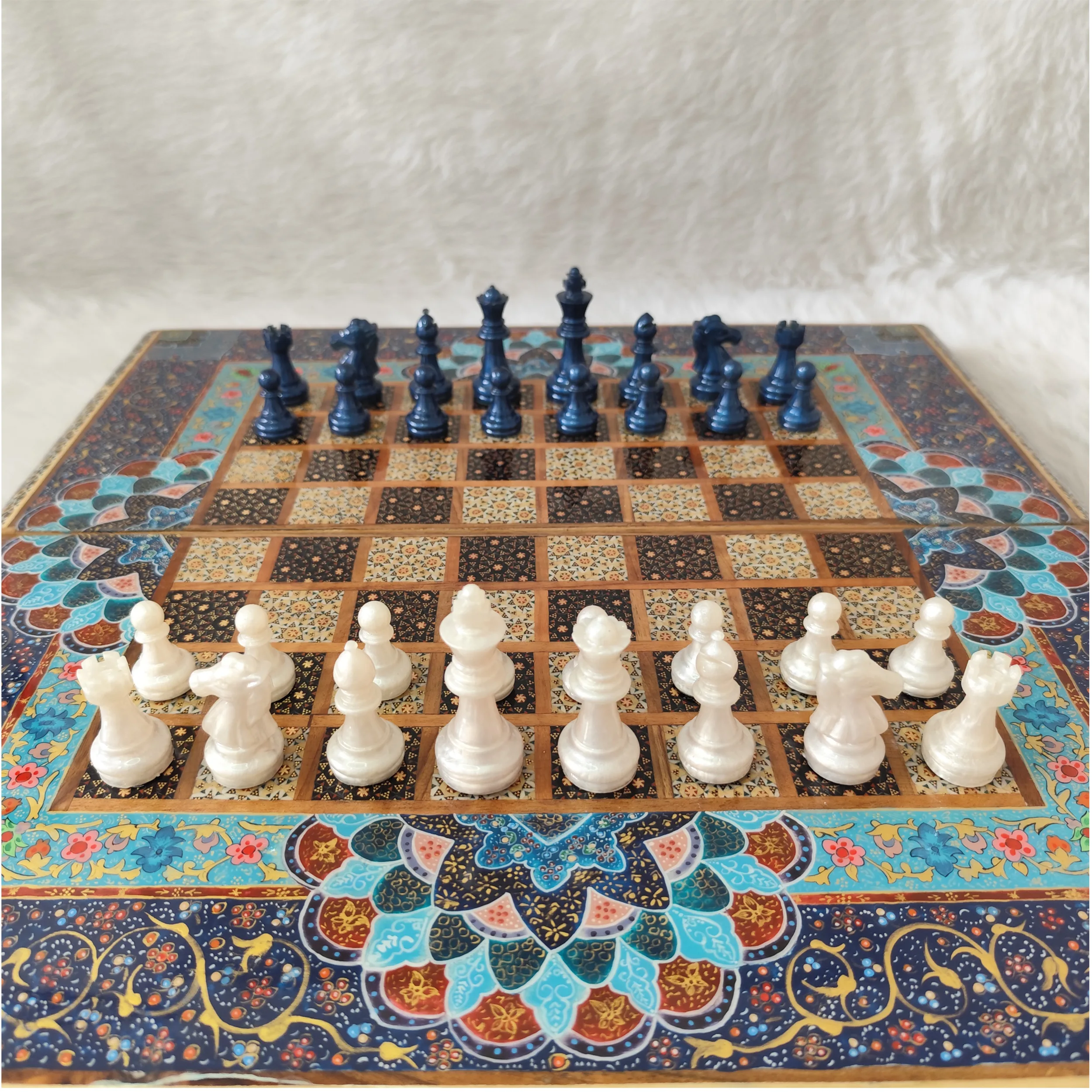 مهره شطرنج مدل رخ سنگ کد SS22 مجموعه 32 عددی