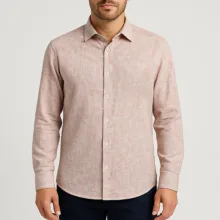 پیراهن آستین بلند مردانه کروم مدل لینن 2410161