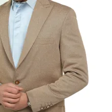 کت و شلوار مردانه مدل کاردین کش کد 5-5 رنگ نسکافه ای