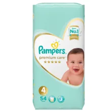 پوشک کودک پمپرز مدل Premium care  سایز 4 بسته 54 عددی