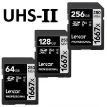 کارت حافظه SDXC لکسار مدل Professional کلاس 10 استاندارد UHS-II U3 سرعت 250MBps ظرفیت 256 گیگابایت