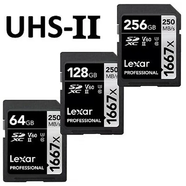 کارت حافظه SDXC لکسار مدل Professional کلاس 10 استاندارد UHS-II U3 سرعت 250MBps ظرفیت 256 گیگابایت