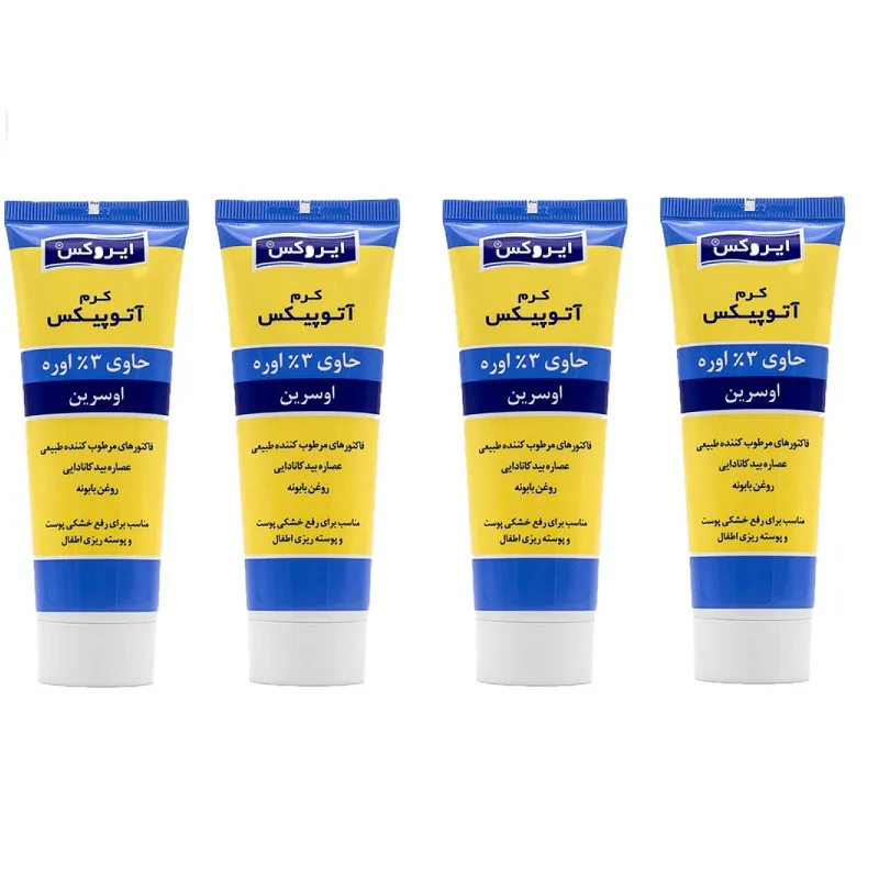 کرم مرطوب کننده کودک ایروکس مدل آتوپیکس حجم 75 میلی لیتر مجموعه 4 عددی