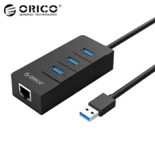 هاب 3 پورت USB 3.0 اوریکو مدل HR01-U3 همراه با پورت RJ45