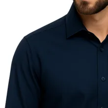 پیراهن آستین بلند یقه برگردان مردانه مدل 177-122