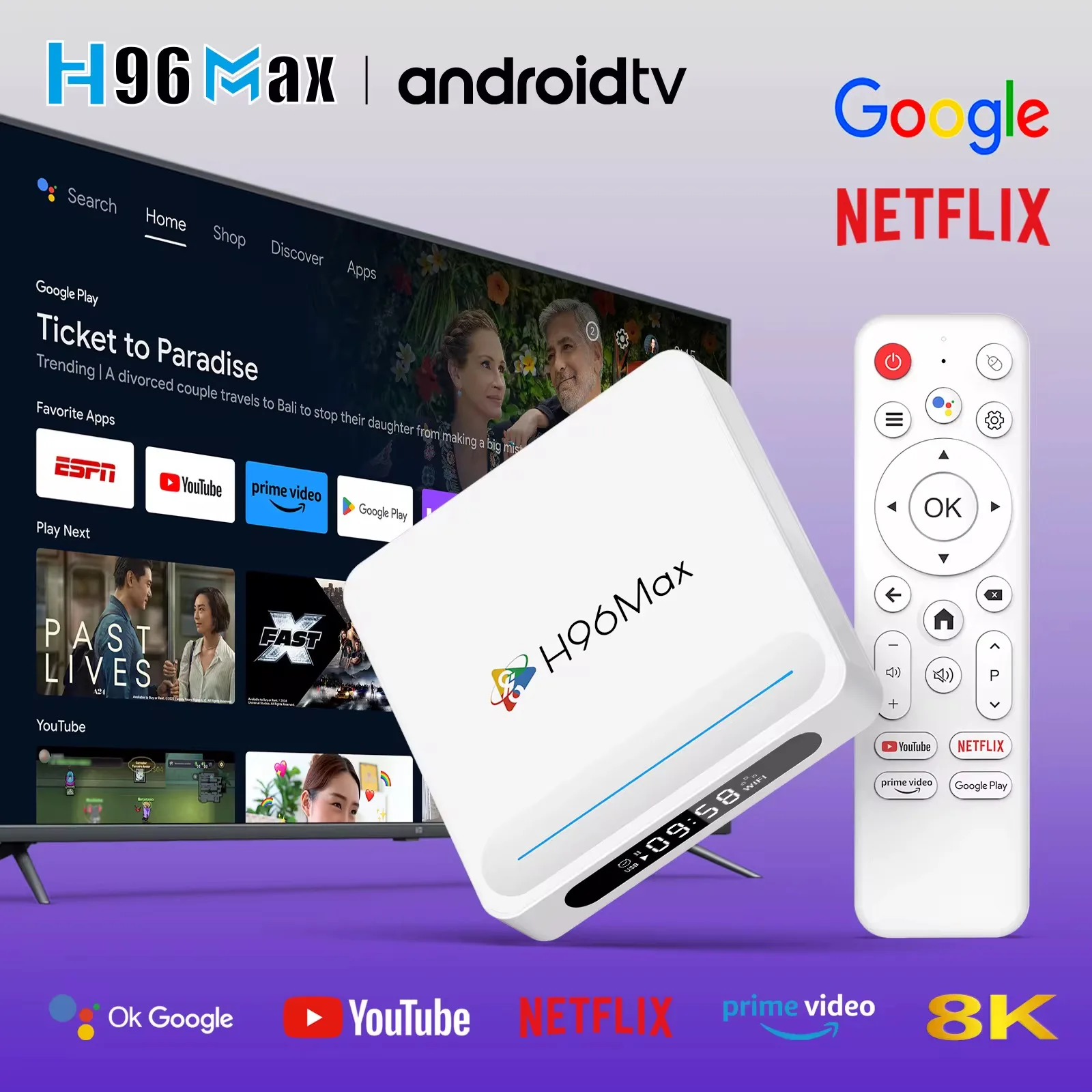 اندروید باکس اچ 96 مدل H96Max 32/4GB