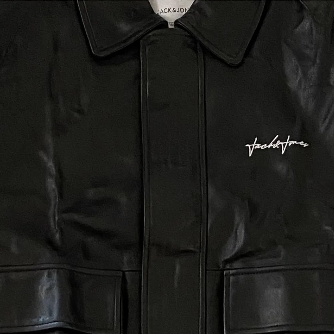 کت چرم مردانه جک اند جونز مدل JJC ALEX