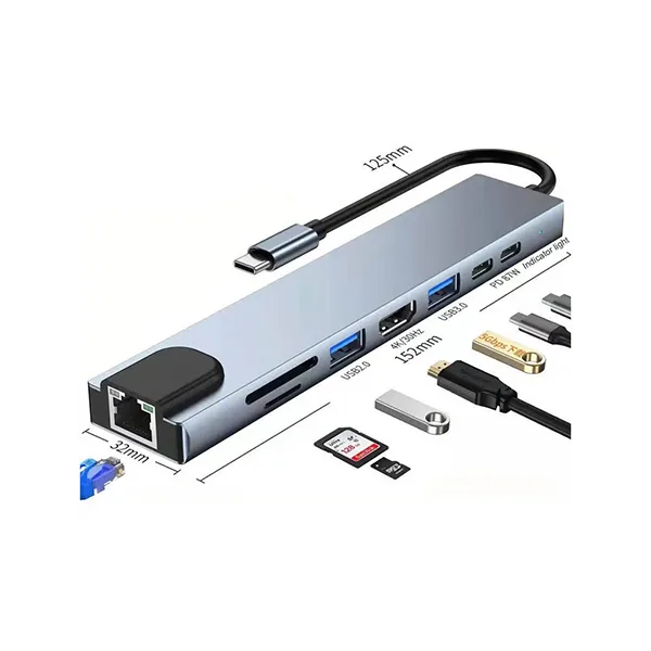 هاب 8 پورت USB-C مدل BYL-2017L