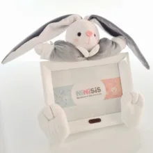 قاب عکس کودک نی نی سیس مدل خرگوش رابیت کد 13x18 Gry