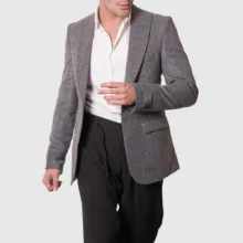 کت مردانه مدل SSTR رنگ طوسی