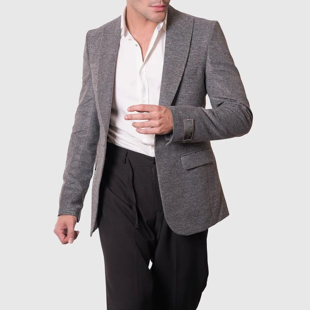 کت مردانه مدل SSTR رنگ طوسی