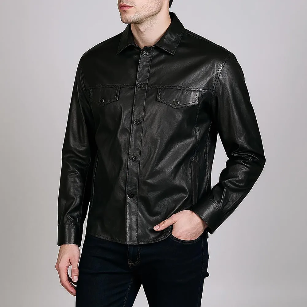 کت چرم مردانه چرم مشهد مدل K0636-001-50