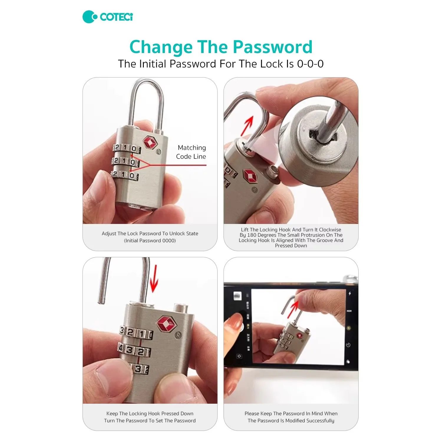 قفل چمدان کوتتسی مدل TR-001