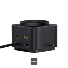 هاب 7 پورت USB-C و شارژر بی سیم بیسوس مدل BS-OH122