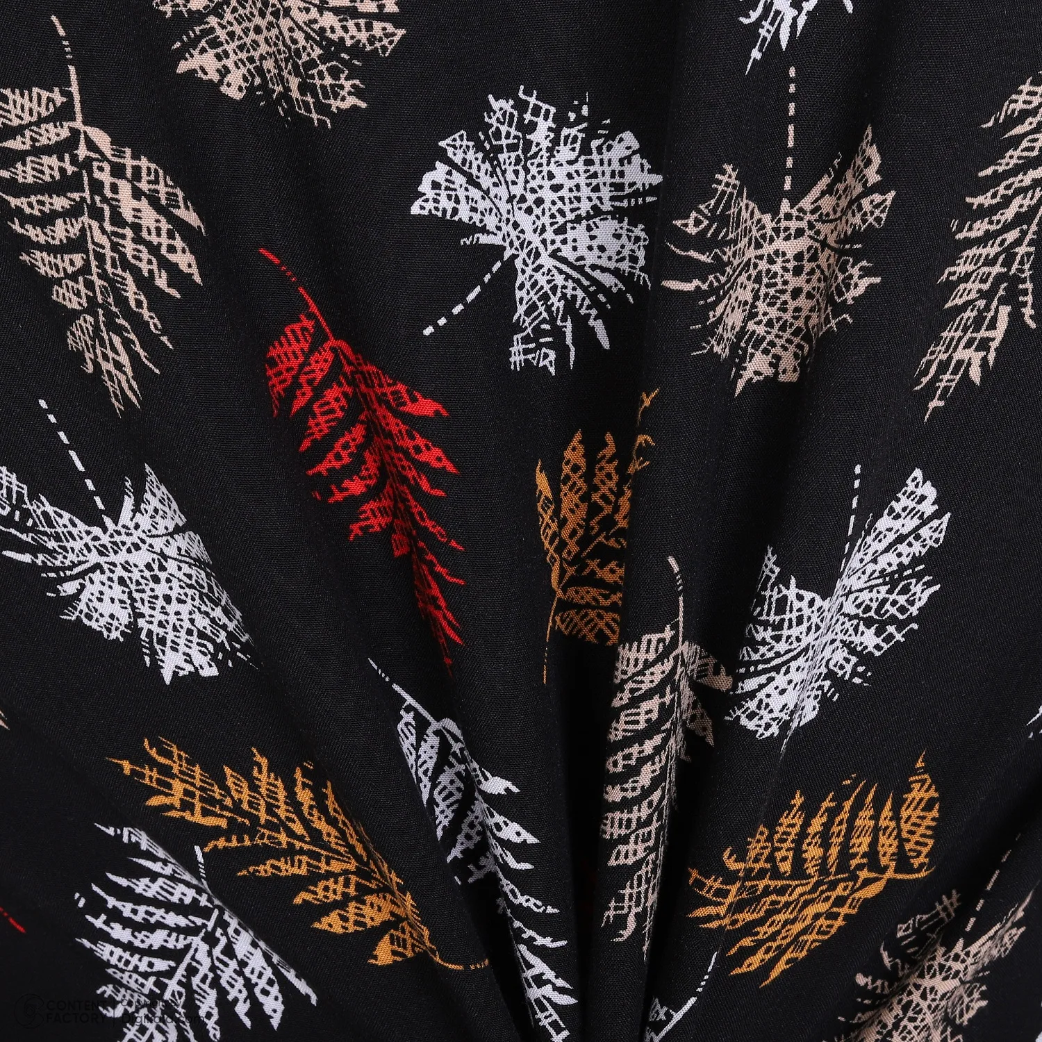 پیراهن آستین کوتاه یقه برگردان مردانه مدل هاوایی برگ سوزنی کد RD