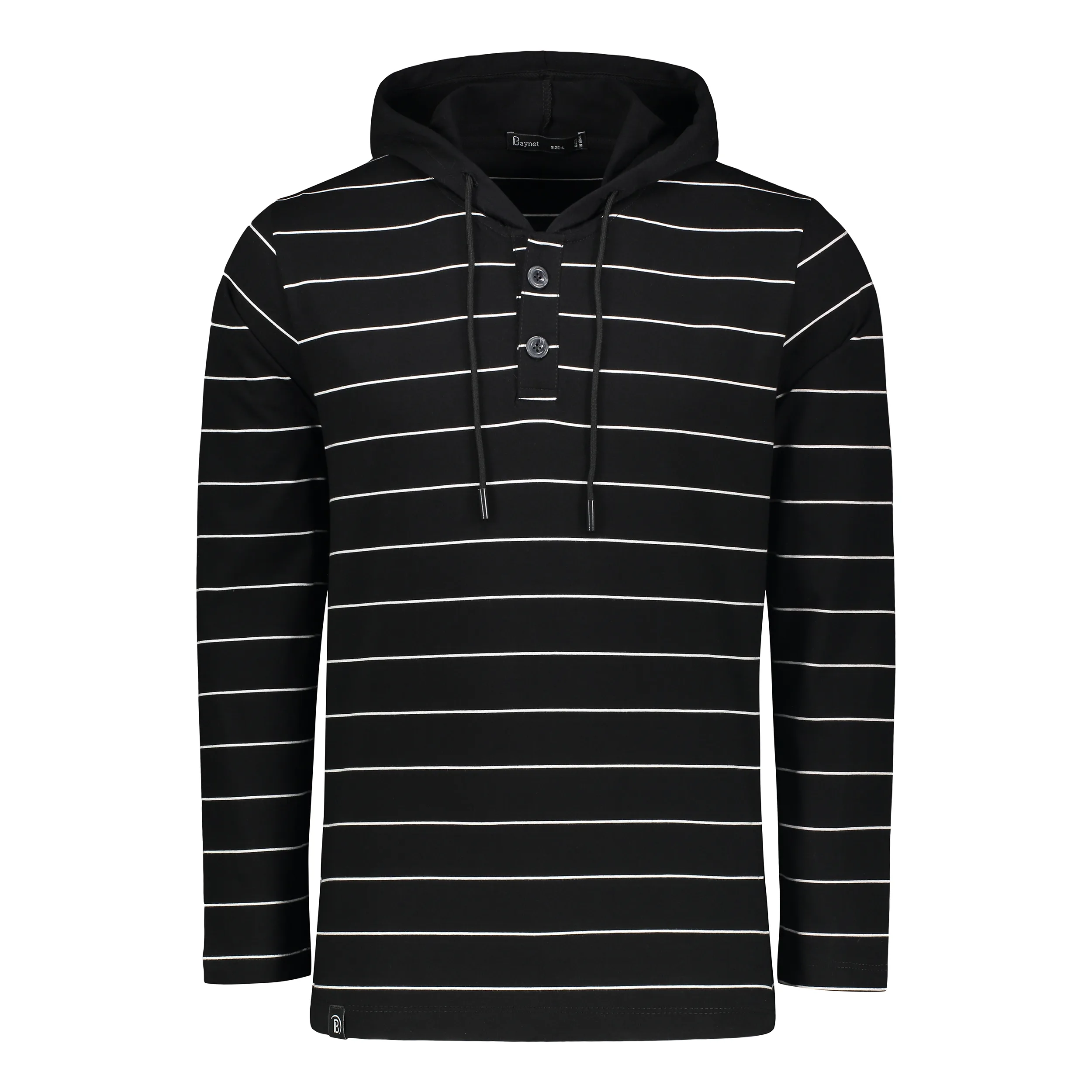 تی‌شرت کلاه‌دار آستین بلند مردانه باینت مدل 830-1