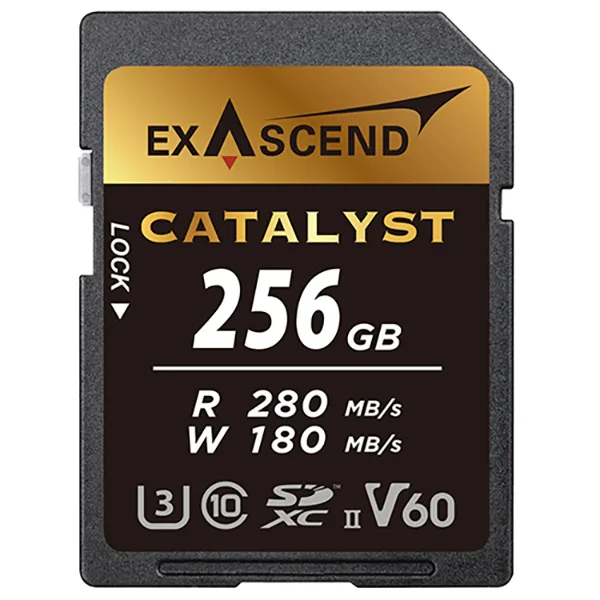 کارت حافظه SD اکساسند مدل Catalyst کلاس 10 استاندارد UHS-II U3 سرعت 280MBps ظرفیت 256 گیگابایت