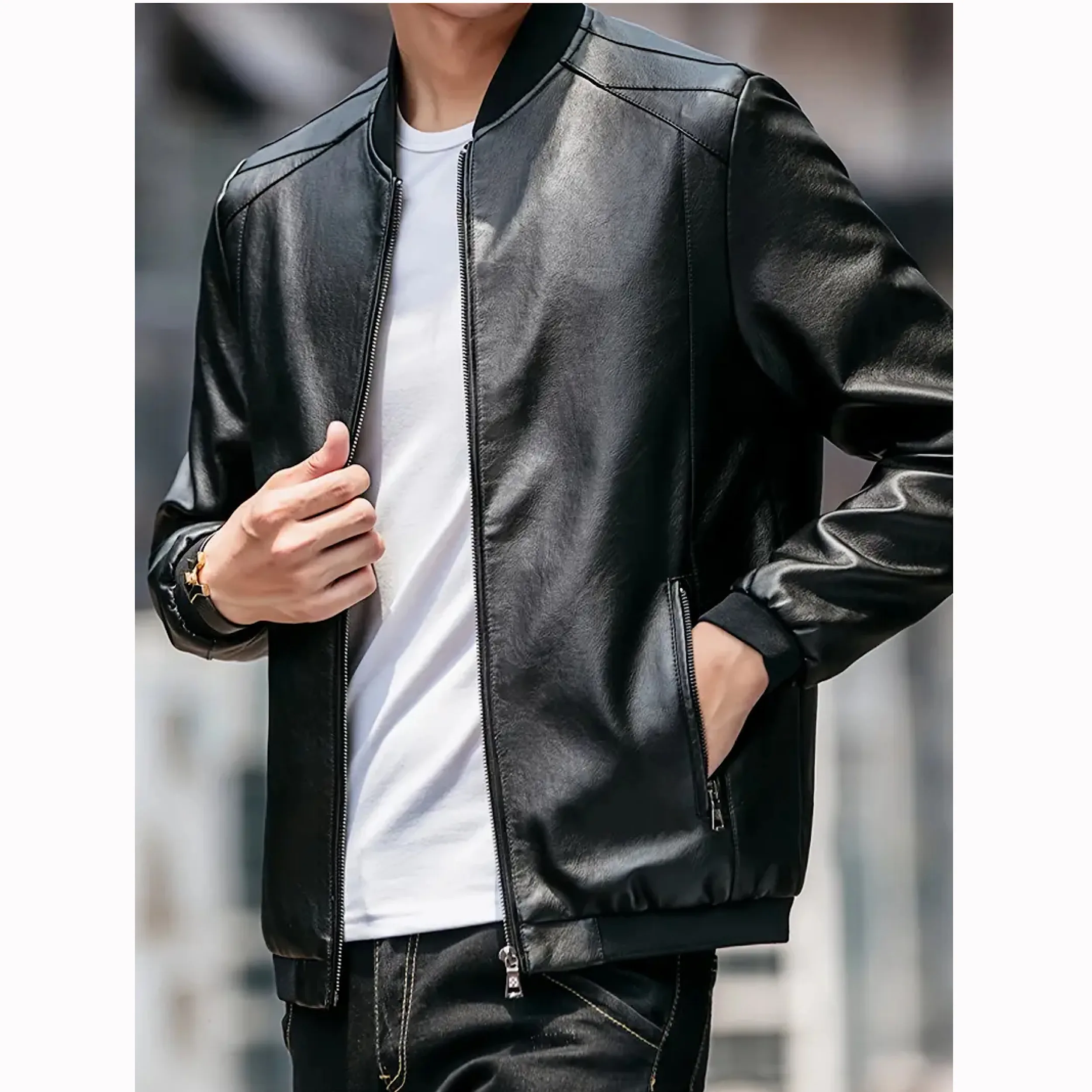 کت چرم مردانه مدل BASIC