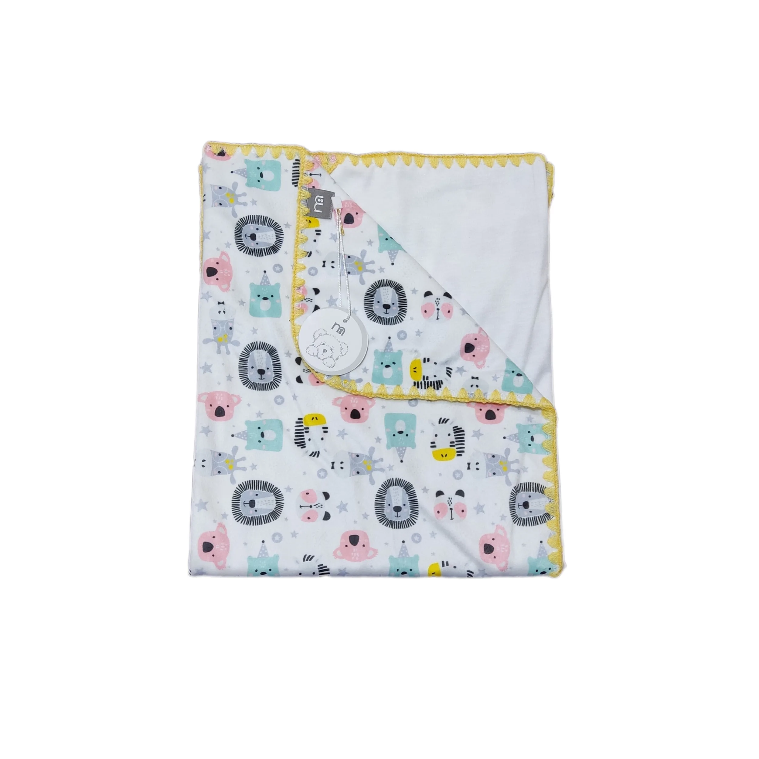 پتو نوزاد مادرکر مدل حیوانات سایز 80x80 سانتی متر