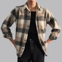 پیراهن آستین بلند یقه برگردان مردانه ترندیول مدل 835473942